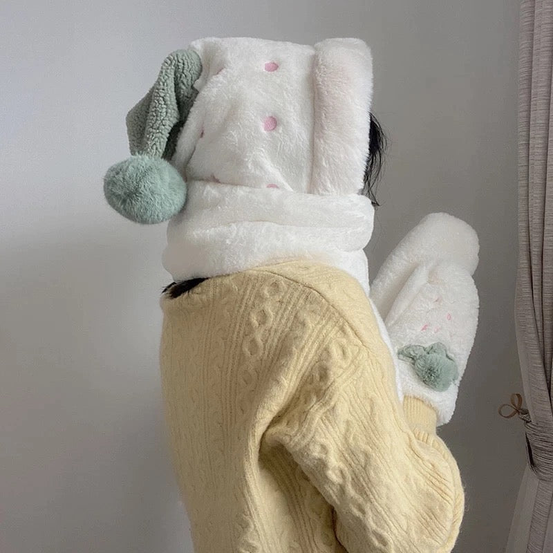 Pineapple - 3 Piece Hooded Hat